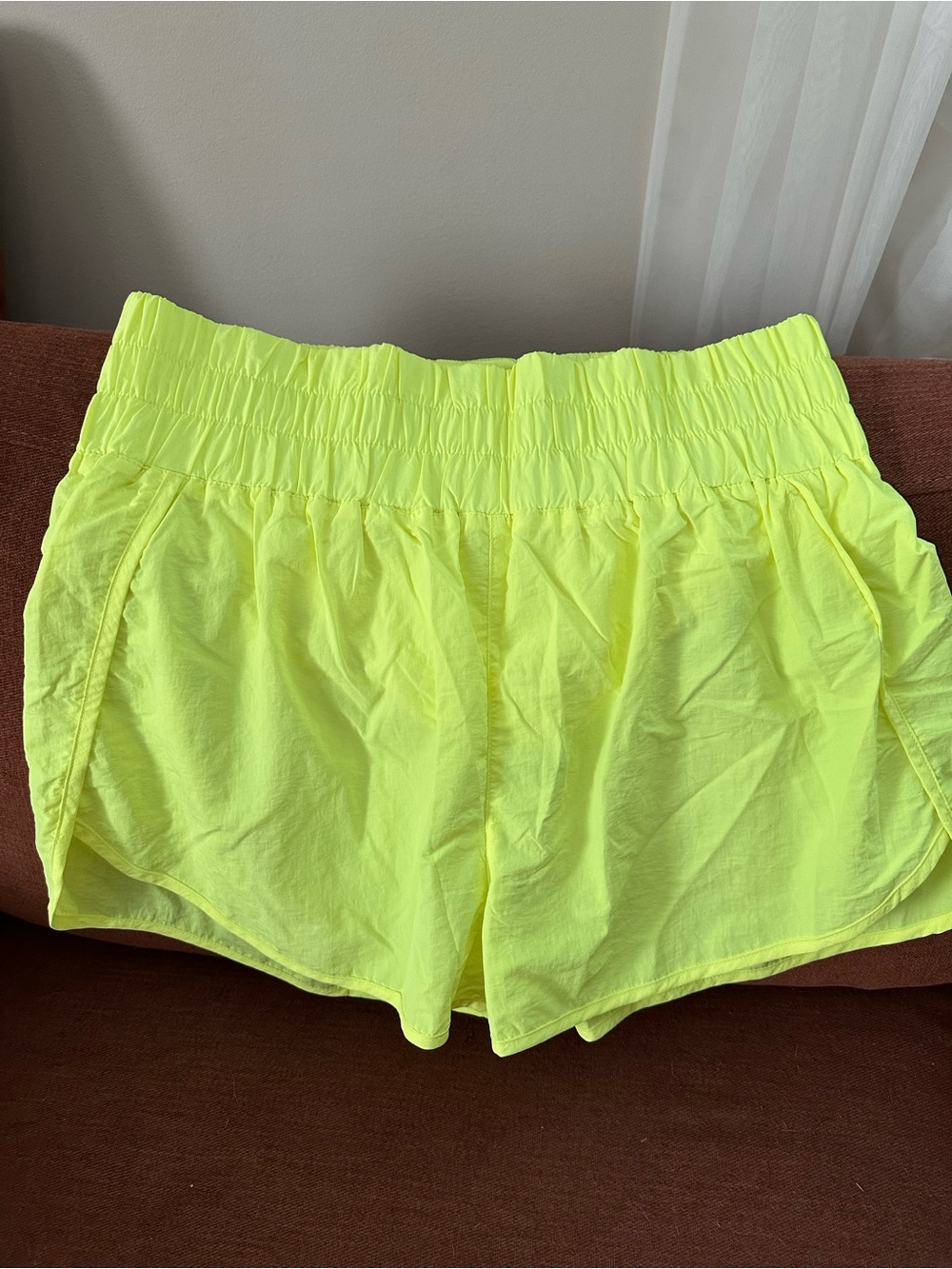 Zenana Outfitters Neon Yellow Athletic Shorts